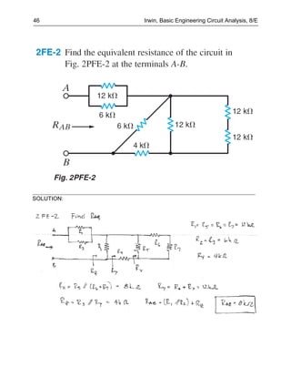 46          Irwin, Basic Engineering Circuit Analysis, 8/E




SOLUTION:
 