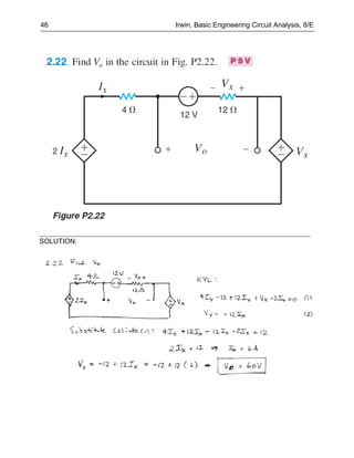 46          Irwin, Basic Engineering Circuit Analysis, 8/E




SOLUTION:
 