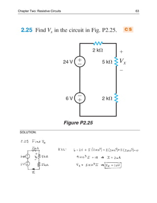 Chapter Two: Resistive Circuits   63




 SOLUTION:
 
