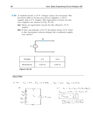 46           Irwin, Basic Engineering Circuit Analysis, 8/E




 SOLUTION:
 