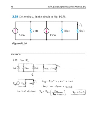 46          Irwin, Basic Engineering Circuit Analysis, 8/E




SOLUTION:
 