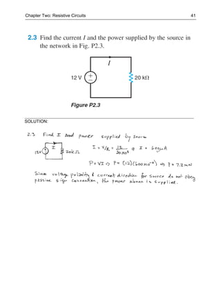 Chapter Two: Resistive Circuits   41




SOLUTION:
 