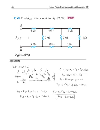 46         Irwin, Basic Engineering Circuit Analysis, 8/E




SOLUTION:
 
