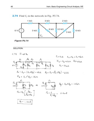 46               Irwin, Basic Engineering Circuit Analysis, 8/E




     SOLUTION:
 