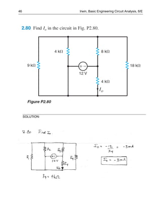 46               Irwin, Basic Engineering Circuit Analysis, 8/E




     SOLUTION:
 