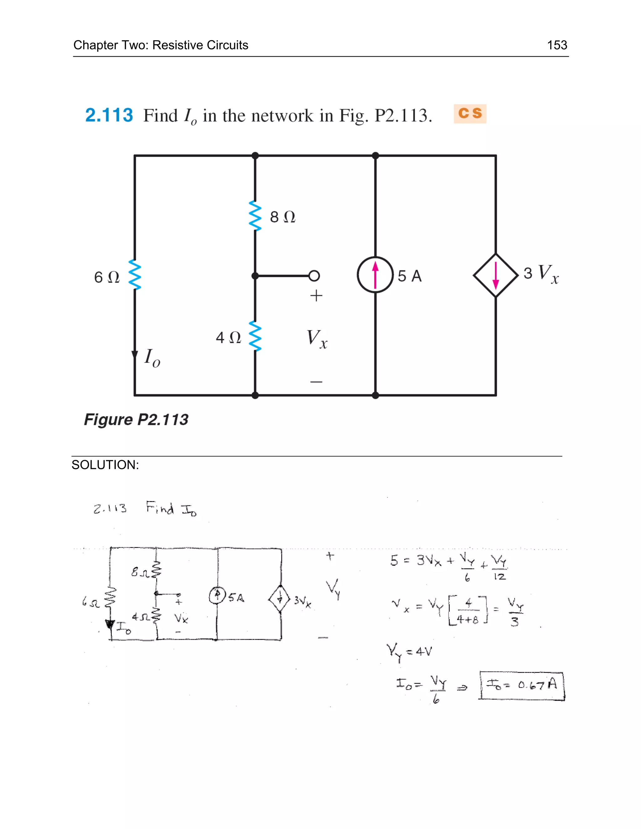 Chapter Two: Resistive Circuits   153




SOLUTION:
 