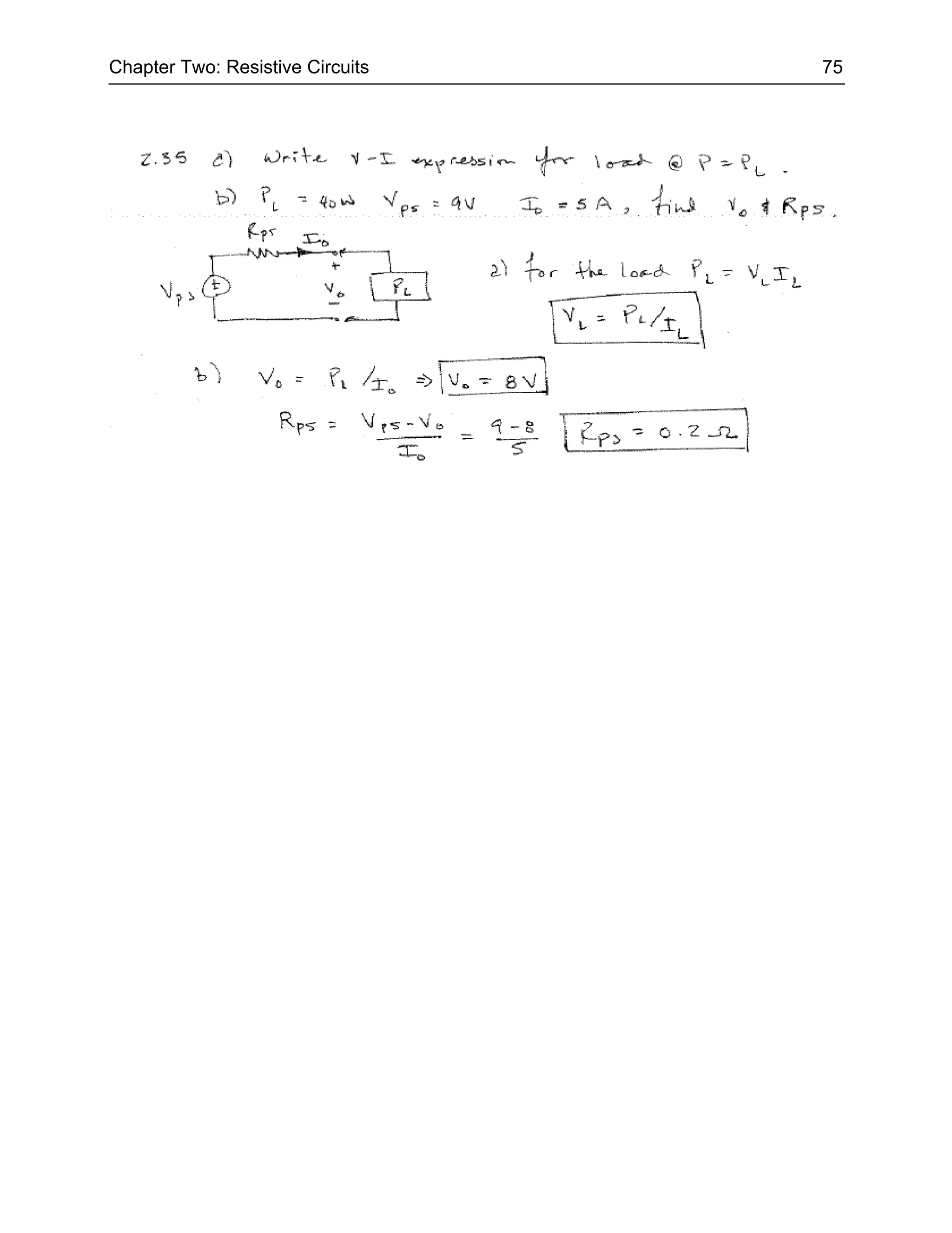 Chapter Two: Resistive Circuits   75
 