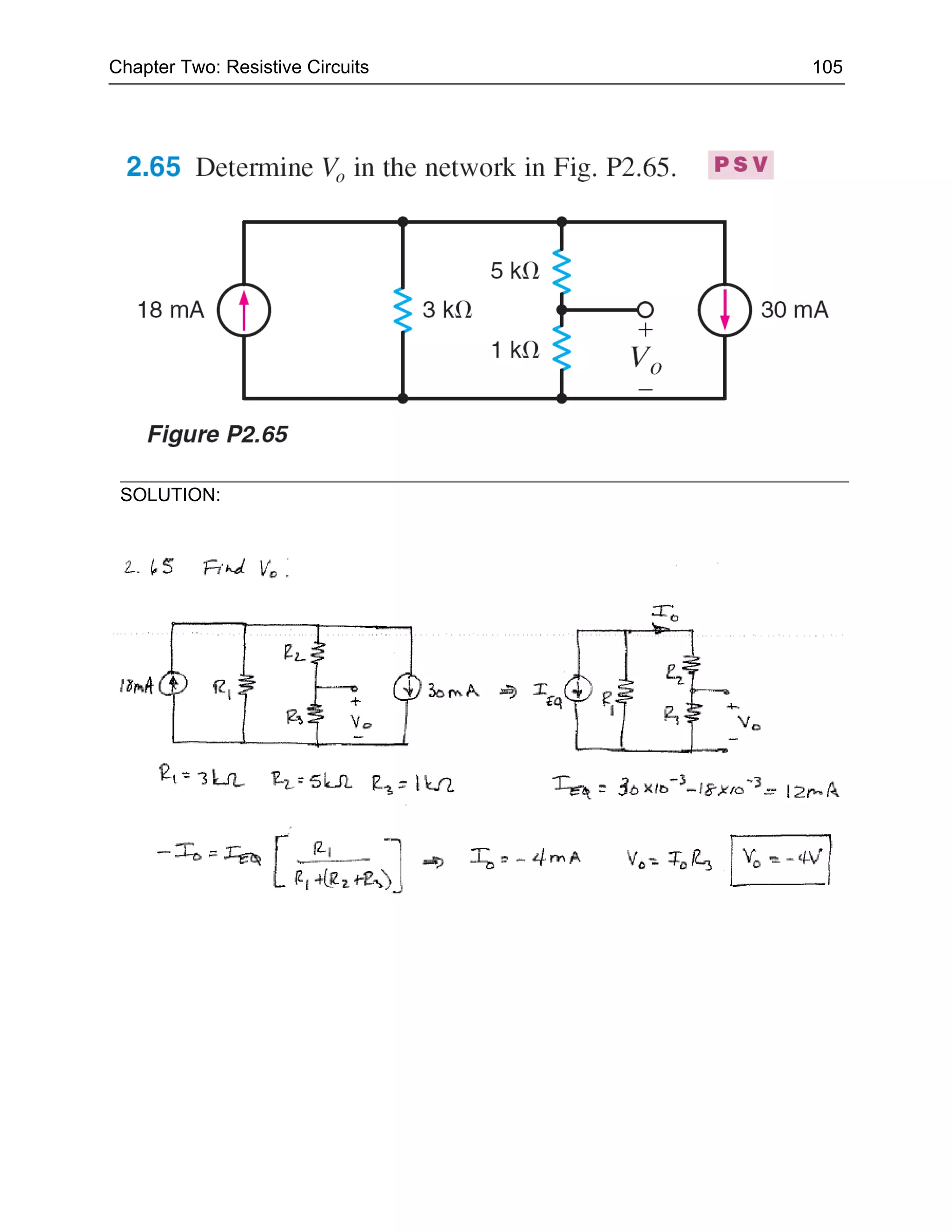 Chapter Two: Resistive Circuits   105




 SOLUTION:
 
