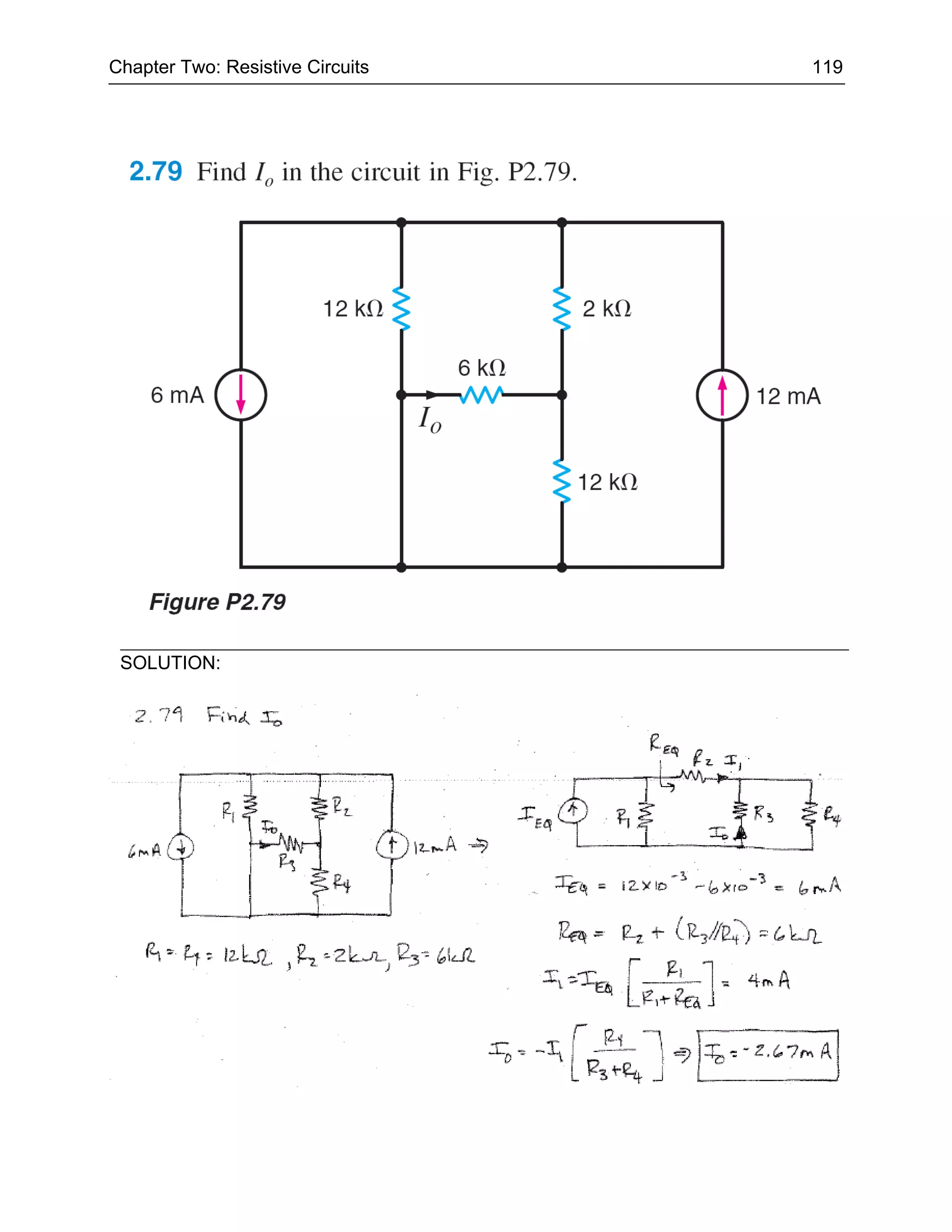 Chapter Two: Resistive Circuits   119




 SOLUTION:
 