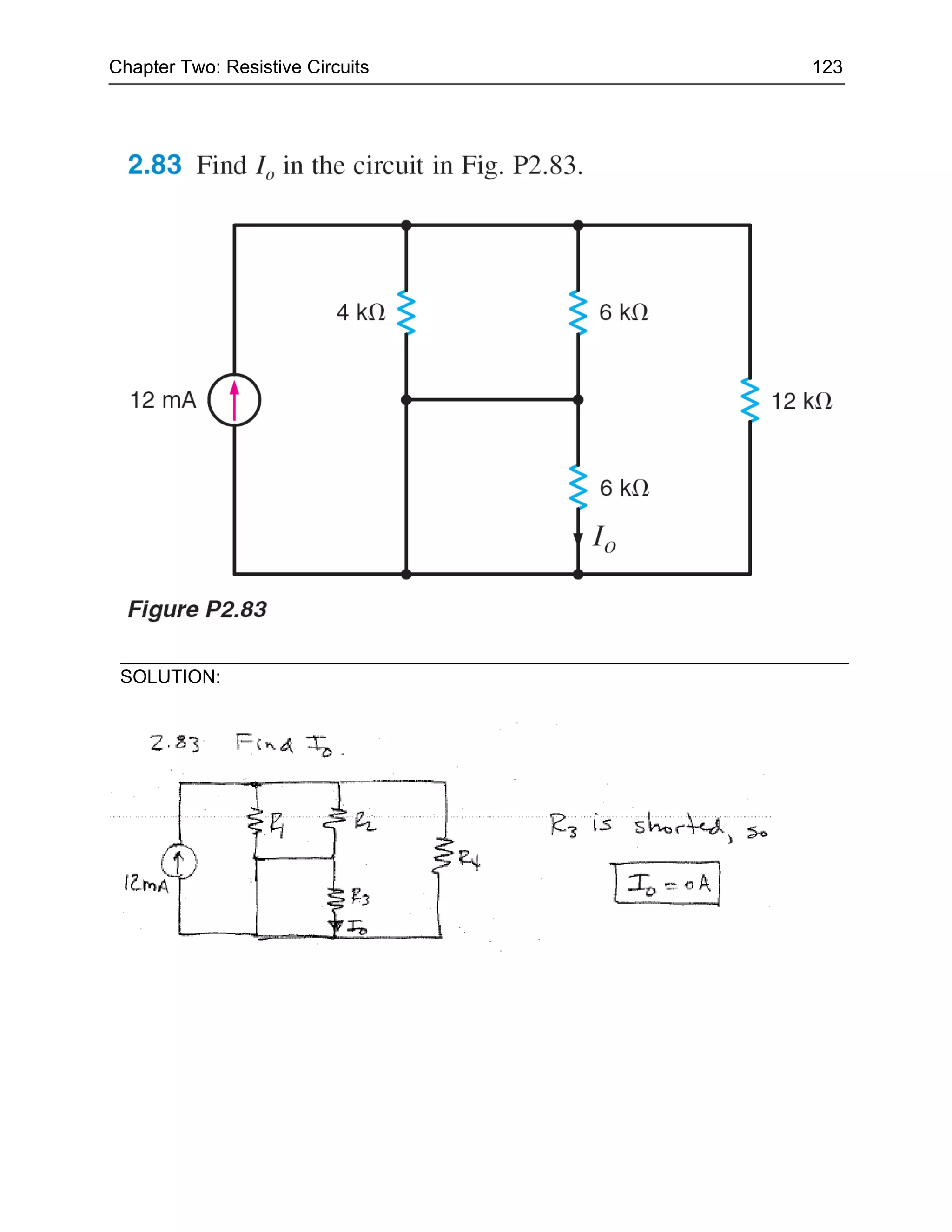 Chapter Two: Resistive Circuits   123




 SOLUTION:
 