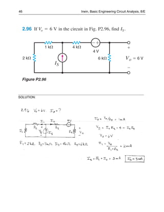 46          Irwin, Basic Engineering Circuit Analysis, 8/E




SOLUTION:
 