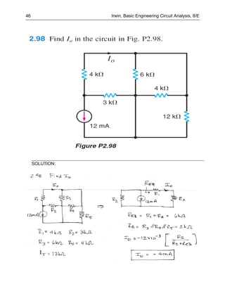 46               Irwin, Basic Engineering Circuit Analysis, 8/E




     SOLUTION:
 