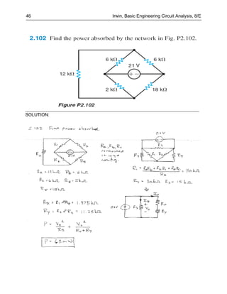 46          Irwin, Basic Engineering Circuit Analysis, 8/E




SOLUTION:
 