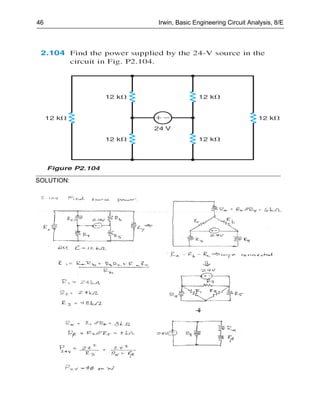 46          Irwin, Basic Engineering Circuit Analysis, 8/E




SOLUTION:
 