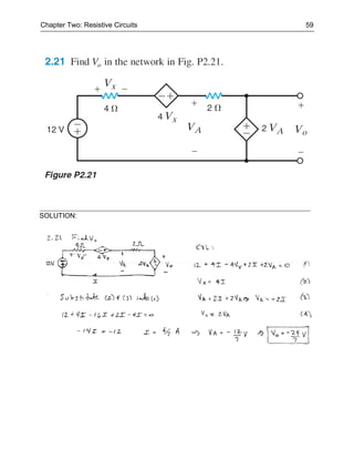 Chapter Two: Resistive Circuits   59




SOLUTION:
 