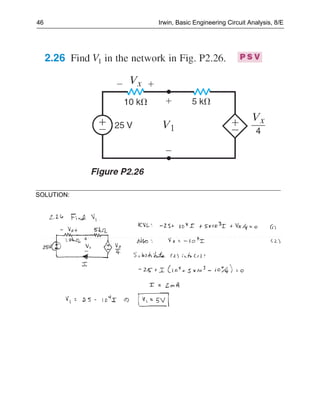 46          Irwin, Basic Engineering Circuit Analysis, 8/E




SOLUTION:
 
