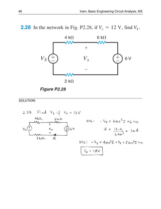 46          Irwin, Basic Engineering Circuit Analysis, 8/E




SOLUTION:
 