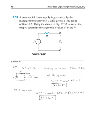 46          Irwin, Basic Engineering Circuit Analysis, 8/E




SOLUTION:
 