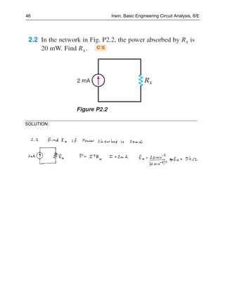 46          Irwin, Basic Engineering Circuit Analysis, 8/E




SOLUTION:
 
