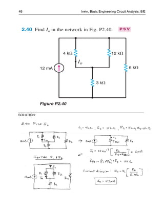 46          Irwin, Basic Engineering Circuit Analysis, 8/E




SOLUTION:
 