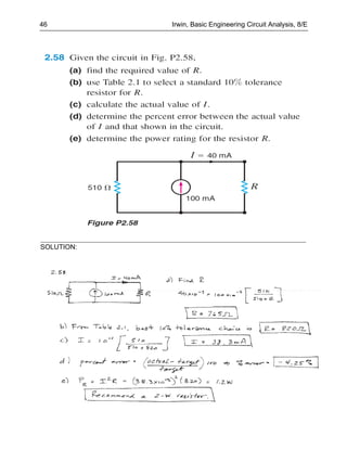 46          Irwin, Basic Engineering Circuit Analysis, 8/E




SOLUTION:
 