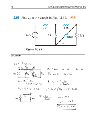 46          Irwin, Basic Engineering Circuit Analysis, 8/E




SOLUTION:
 