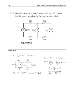 46          Irwin, Basic Engineering Circuit Analysis, 8/E




SOLUTION:
 