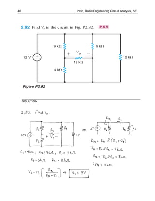 46               Irwin, Basic Engineering Circuit Analysis, 8/E




     SOLUTION:
 