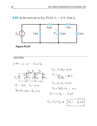 46               Irwin, Basic Engineering Circuit Analysis, 8/E




     SOLUTION:
 