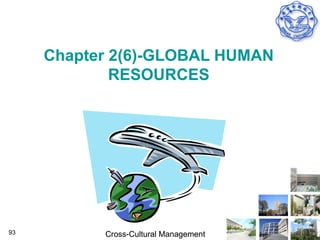 Chapter 2(6)-GLOBAL HUMAN
             RESOURCES




93         Cross-Cultural Management
 