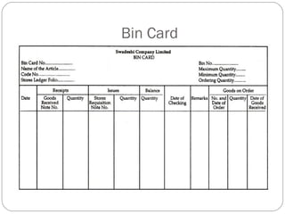 Bin Card
 