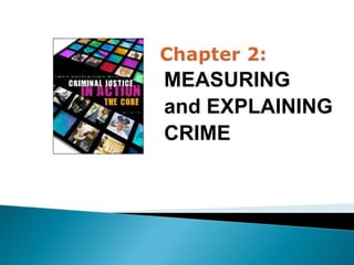MEASURING 
and EXPLAINING 
CRIME 
 