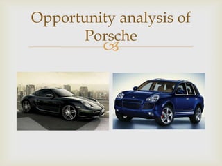 Opportunity analysis of
      Porsche
          
 