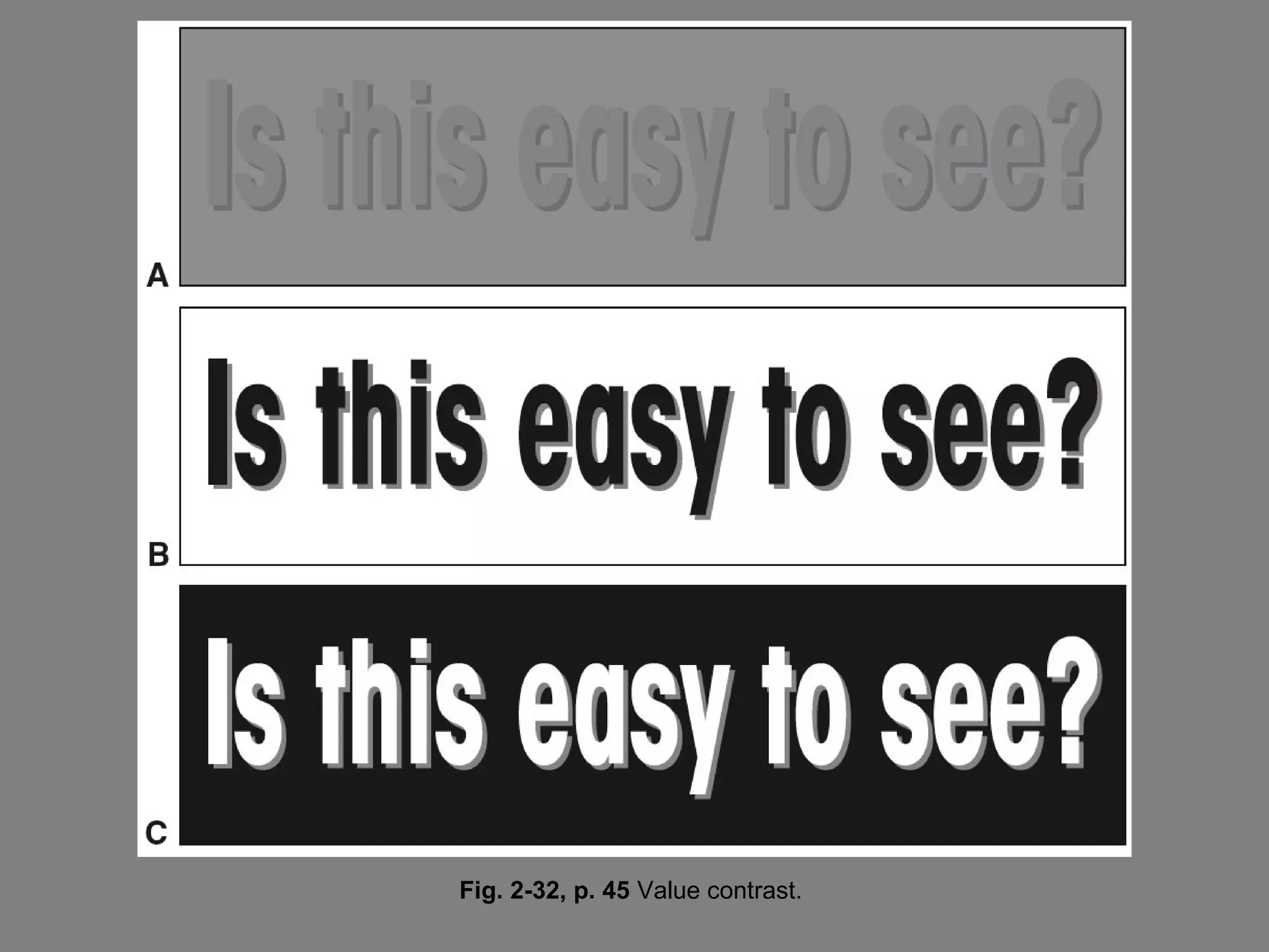 Fig. 2-32, p. 45 Value contrast.
 