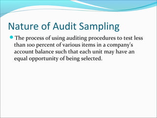 audit sampling notes | PPT