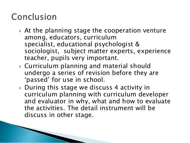 STAGE OF CURRICULUM DEVELOPMENT AND EVALUATION IN UPDATING THE ENTIRE Stage of curriculum development and evaluation in updating the entire