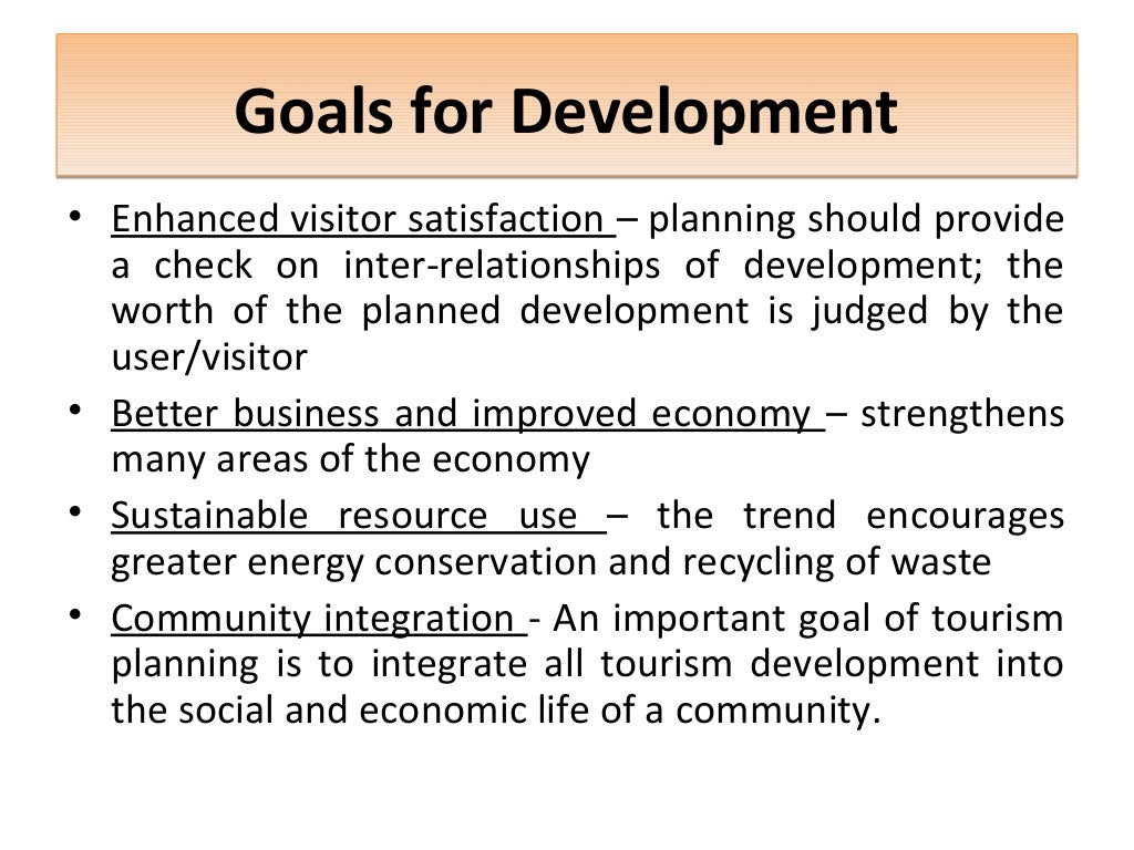 the key players of tourism planning and development