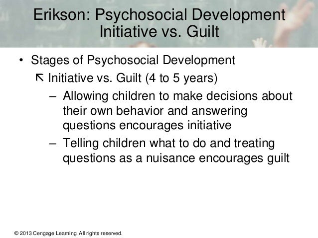 initiative vs guilt the third stage of erikson psychosocial development Erikson's eight stages of psychosocial development include trust vs mistrust, autonomy vs shame/doubt, initiative vs guilt, industry vs inferiority, identity vs role. initiative vs guilt the third stage of erikson psychosocial development Erikson's eight stages of psychosocial development include trust vs mistrust, autonomy vs shame/doubt, initiative vs guilt, industry vs inferiority, identity vs role.
