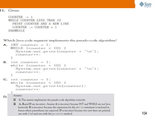 Implementing Statement-Related
Algorithms from Pseudo-code

104

 