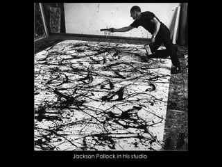 Jackson Pollock in his studio

 