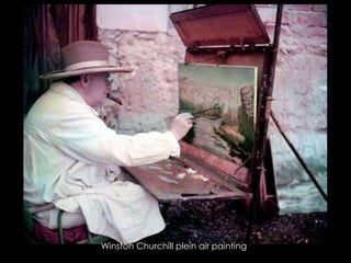 Winston Churchill plein air painting

 