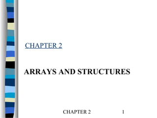 CHAPTER 2

ARRAYS AND STRUCTURES

CHAPTER 2

1

 