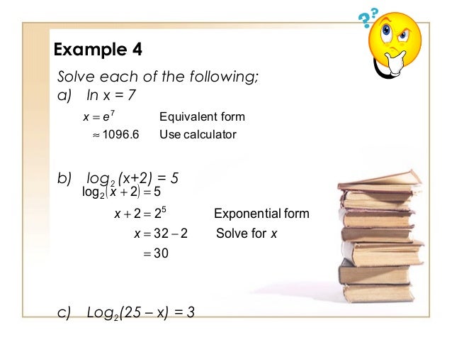 business math chapter 2 ln x 3 in exponential form