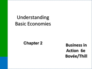 Business inBusiness in
Action 6eAction 6e
Bovée/ThillBovée/Thill
UnderstandingUnderstanding
Basic EconomiesBasic Economies
Chapter 2Chapter 2
 