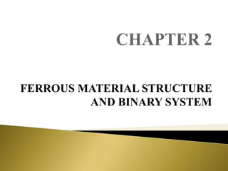 FERROUS MATERIAL STRUCTURE
AND BINARY SYSTEM
 