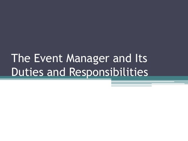 duties of an event planner