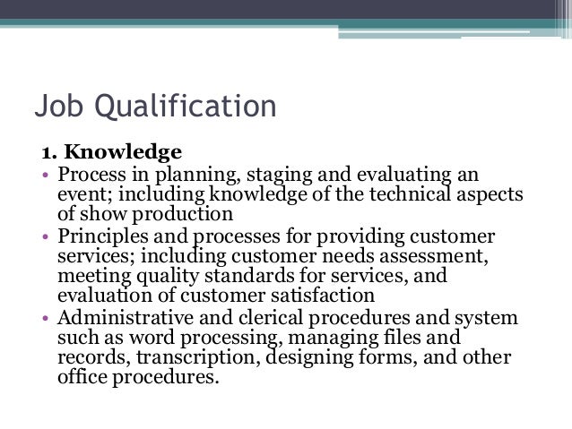 job qualification