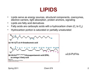Chapter 2: diversity of lipids | PPT