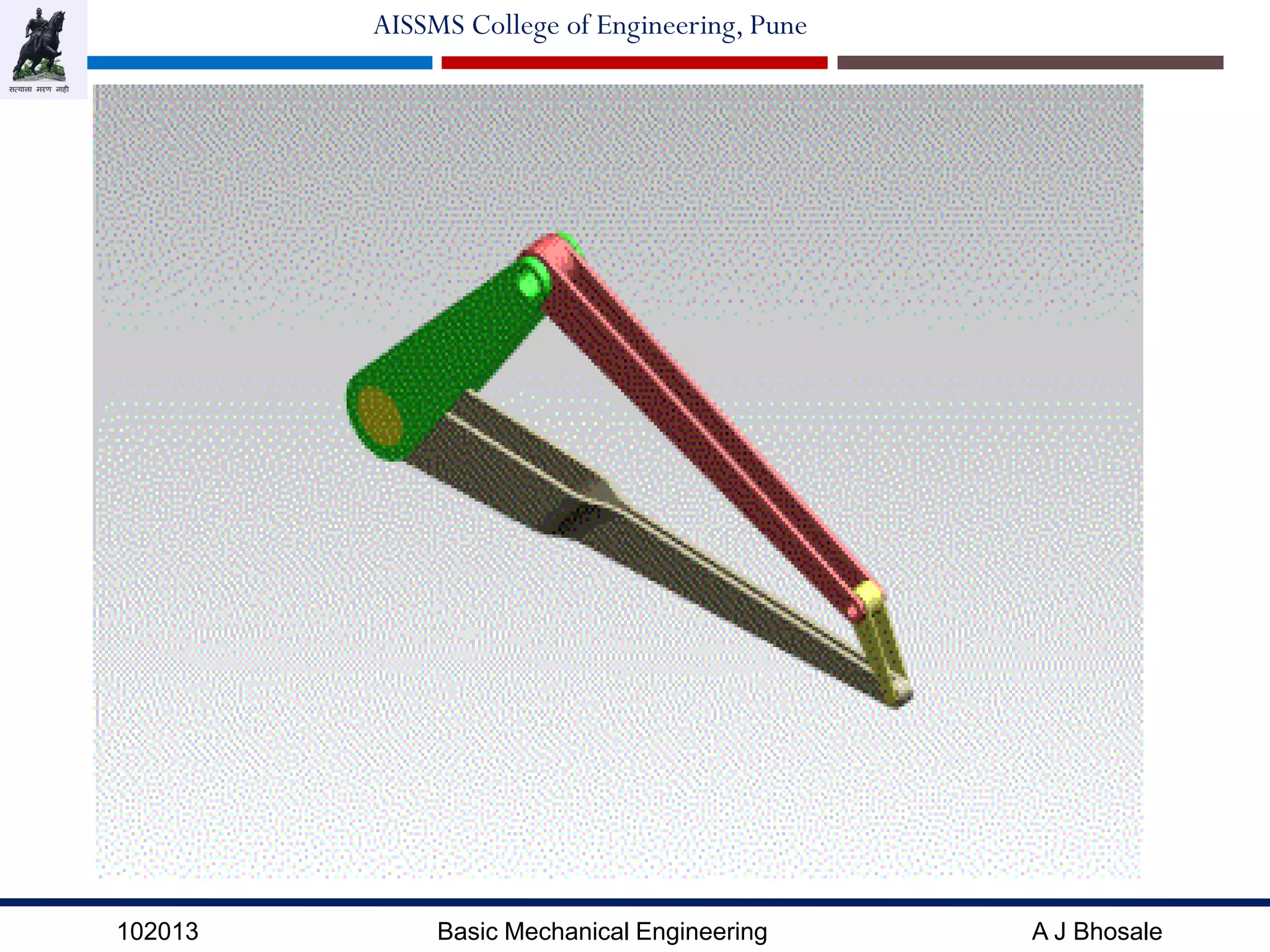 102013 Basic Mechanical Engineering A J Bhosale
AISSMS College of Engineering, Pune
 
