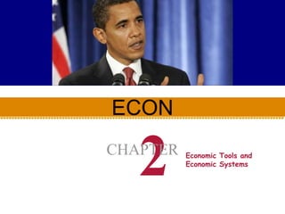 ECON
2CHAPTER Economic Tools and
Economic Systems
Micro
 